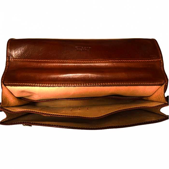 Brown Leather Briefcase Interior Compartments