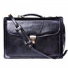 Business class black leather briefcase