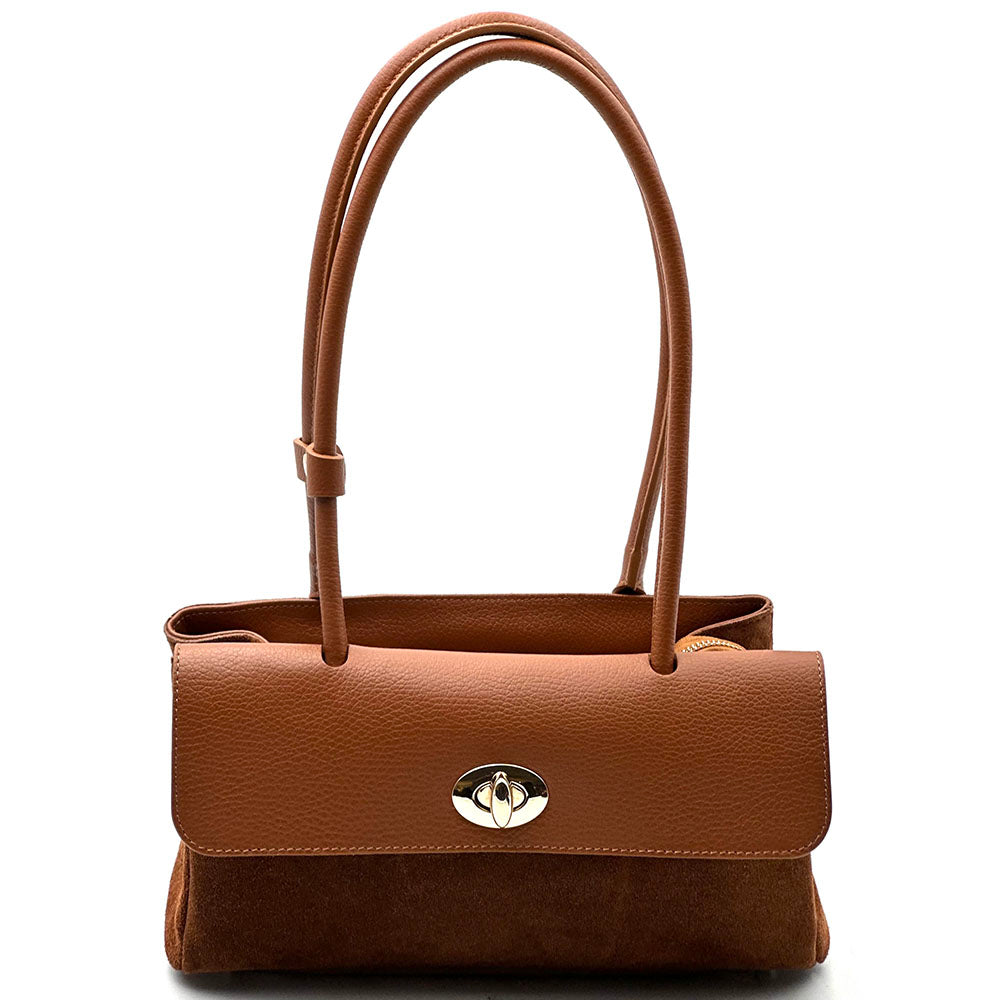 Vivienne East-West Leather Shoulder Bag