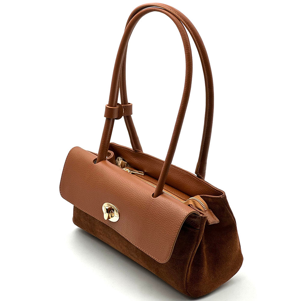 Vivienne East-West Leather Shoulder Bag