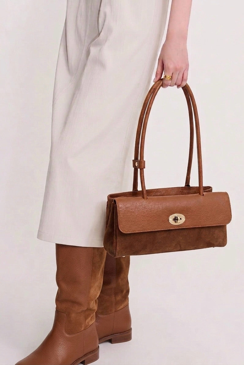 Vivienne East-West Leather Shoulder Bag