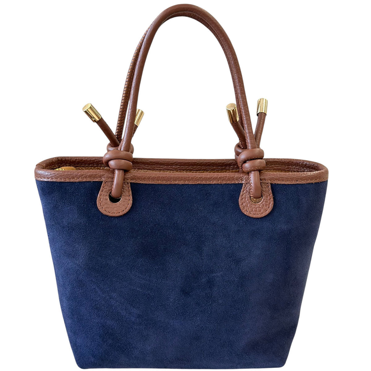Aurelia Italian Suede Knot Handle Tote Bag