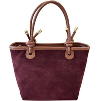 Aurelia Italian Suede Knot Handle Tote Bag