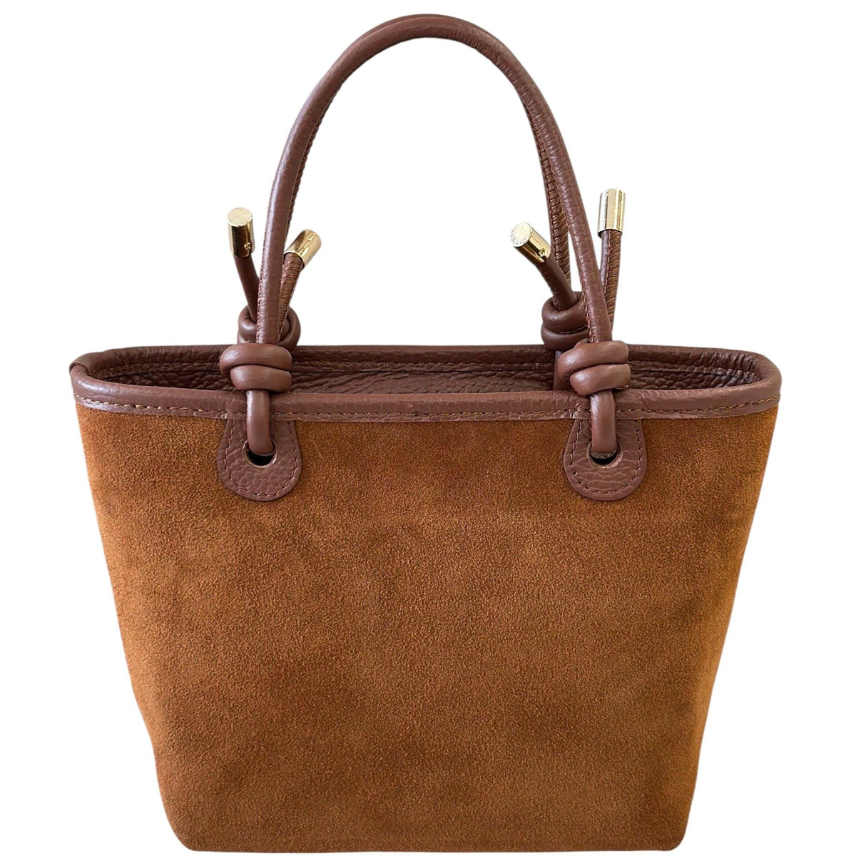 Aurelia Italian Suede Knot Handle Tote Bag