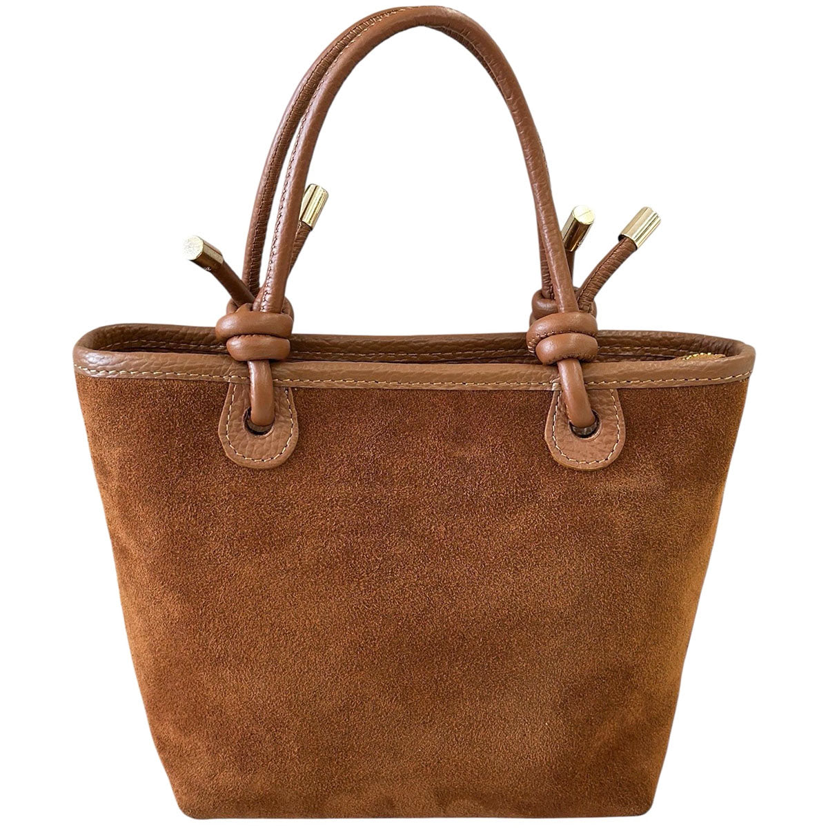 Aurelia Italian Suede Knot Handle Tote Bag