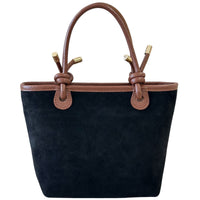 Aurelia Italian Suede Knot Handle Tote Bag