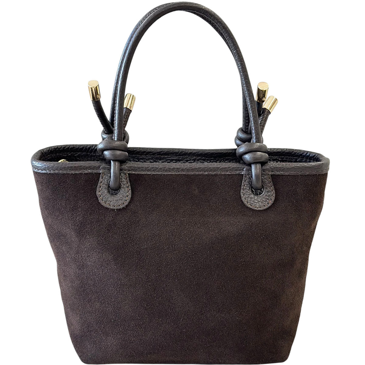 Aurelia Italian Suede Knot Handle Tote Bag