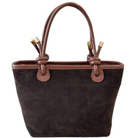 Aurelia Italian Suede Knot Handle Tote Bag