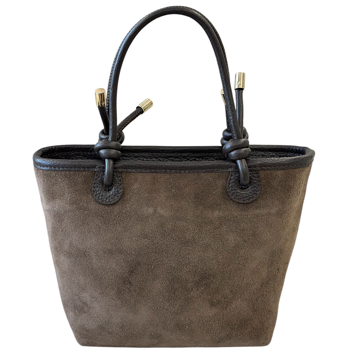Aurelia Italian Suede Knot Handle Tote Bag
