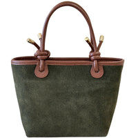 Aurelia Italian Suede Knot Handle Tote Bag