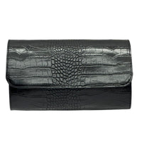 Amelia Croc Embossed Leather Clutch & Crossbody Bag