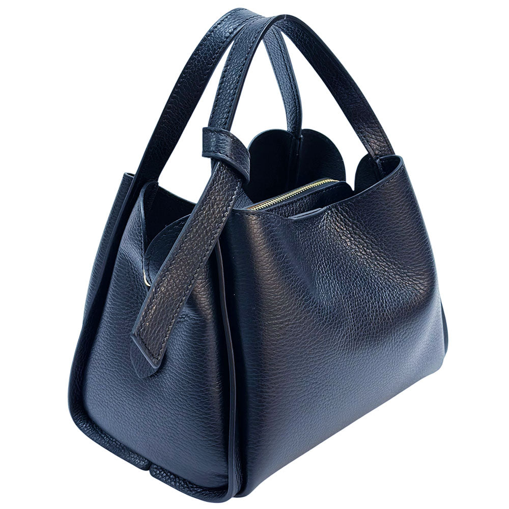 Vanessa Italian Leather Structured Handbag