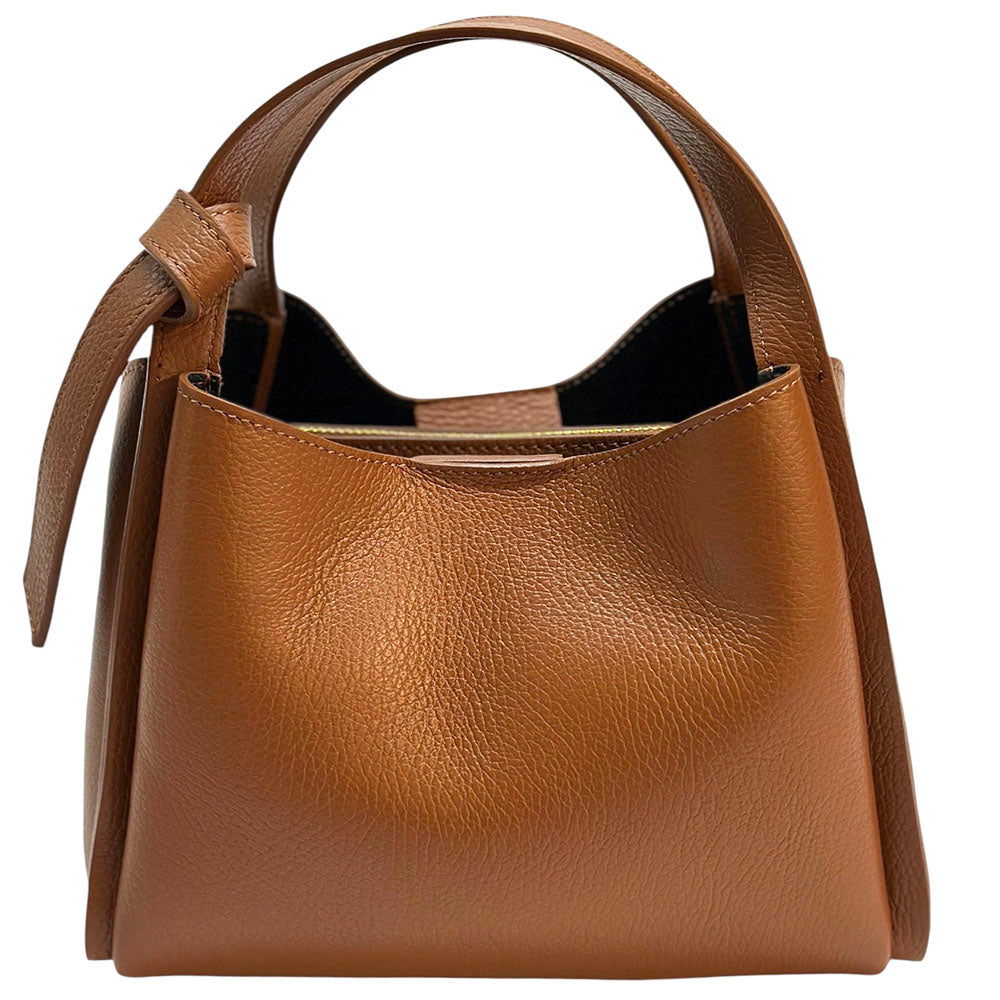 Vanessa Italian Leather Structured Handbag