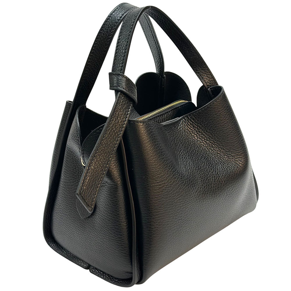 Vanessa Italian Leather Structured Handbag
