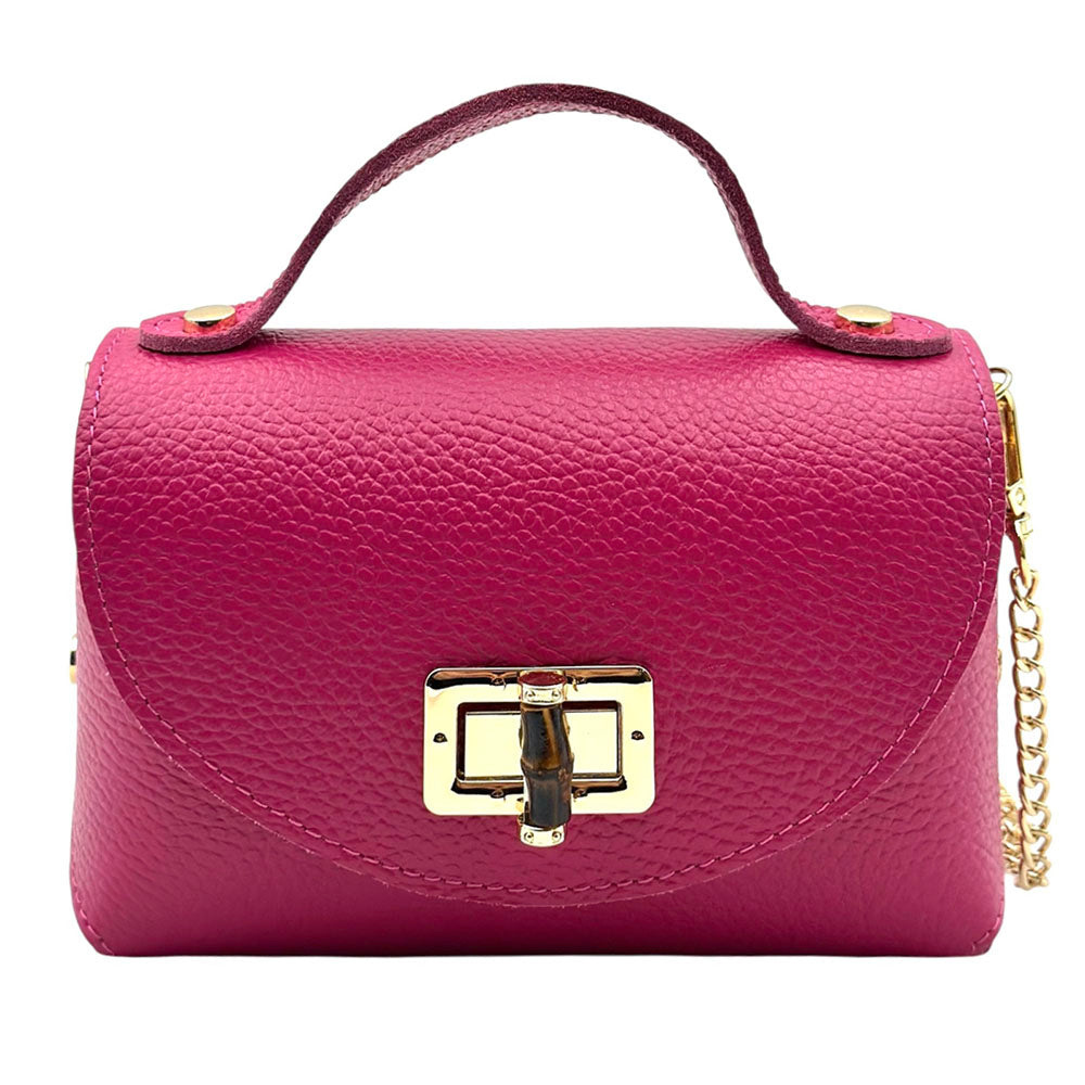 Lorenetta Cow Leather Mini Top Handle Bag