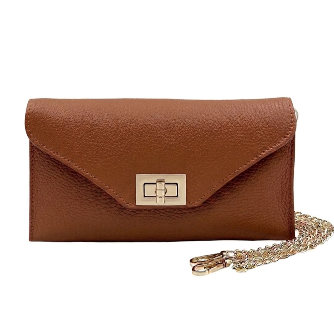 Teodora Italian Leather Evening Clutch Bag