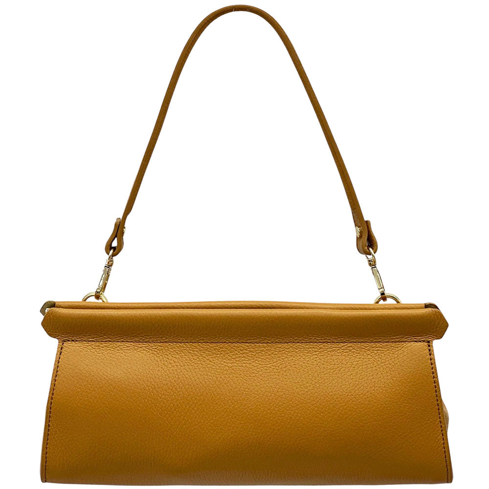 Eliora Italian Cow Leather Convertible Baguette Bag