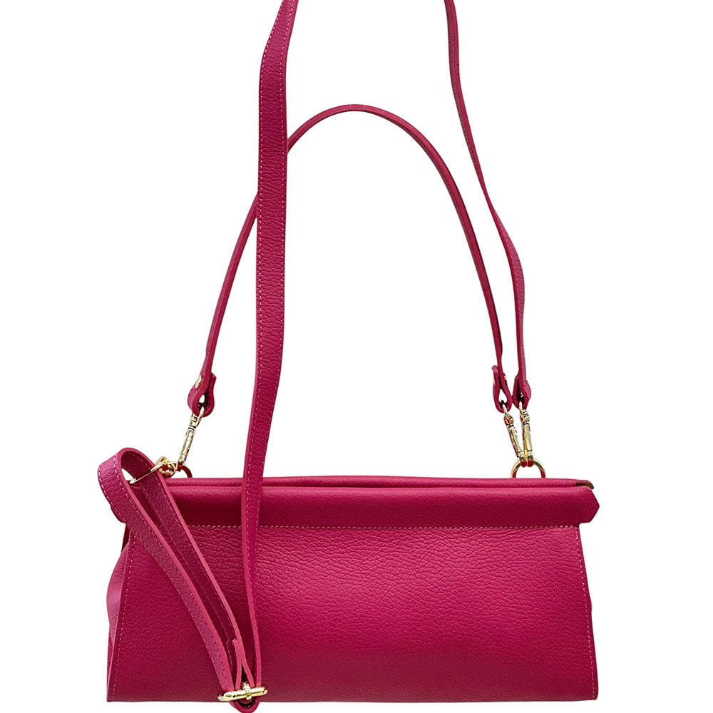 Eliora Italian Cow Leather Convertible Baguette Bag