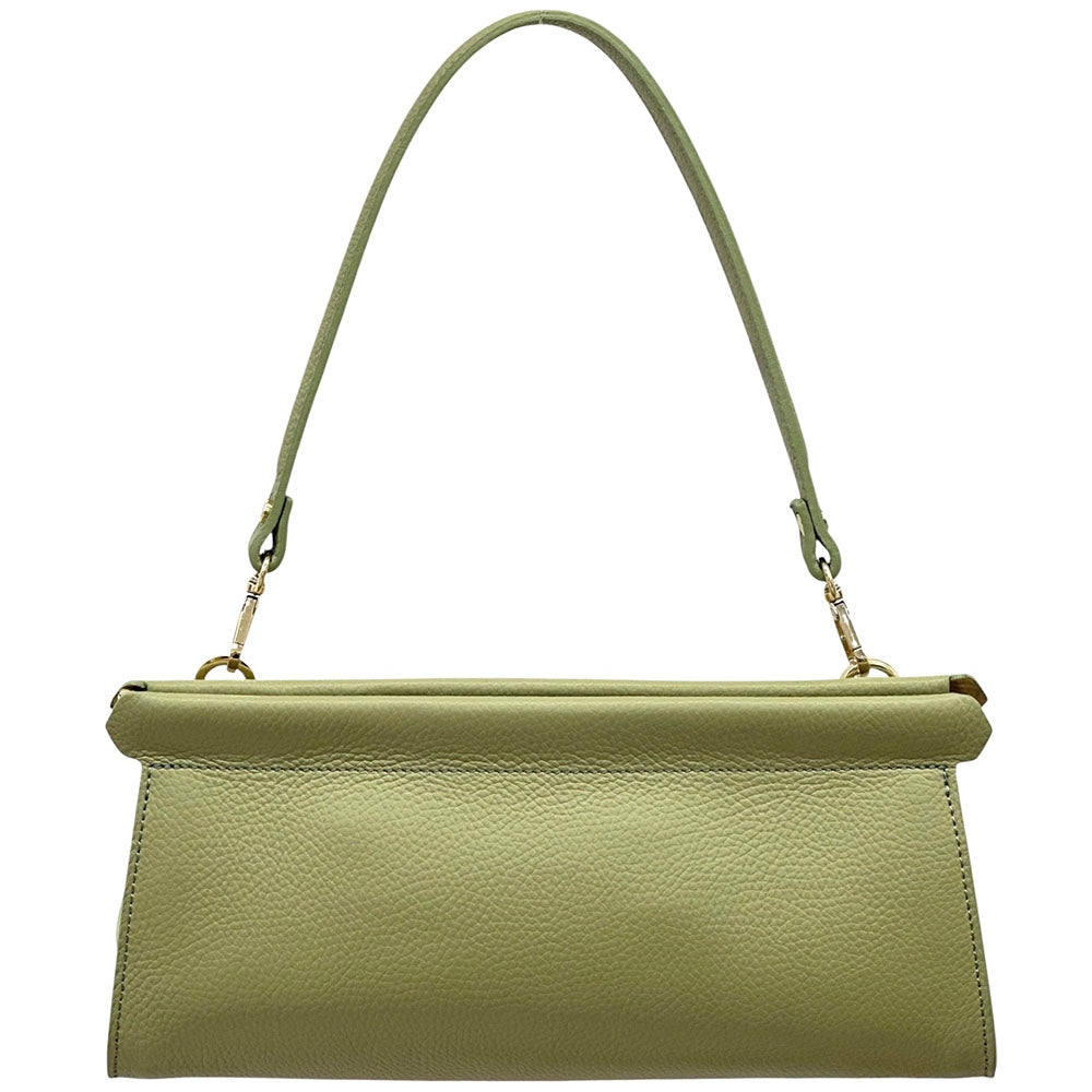 Eliora Italian Cow Leather Convertible Baguette Bag