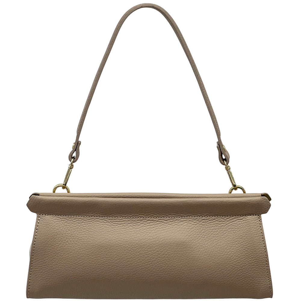 Eliora Italian Cow Leather Convertible Baguette Bag