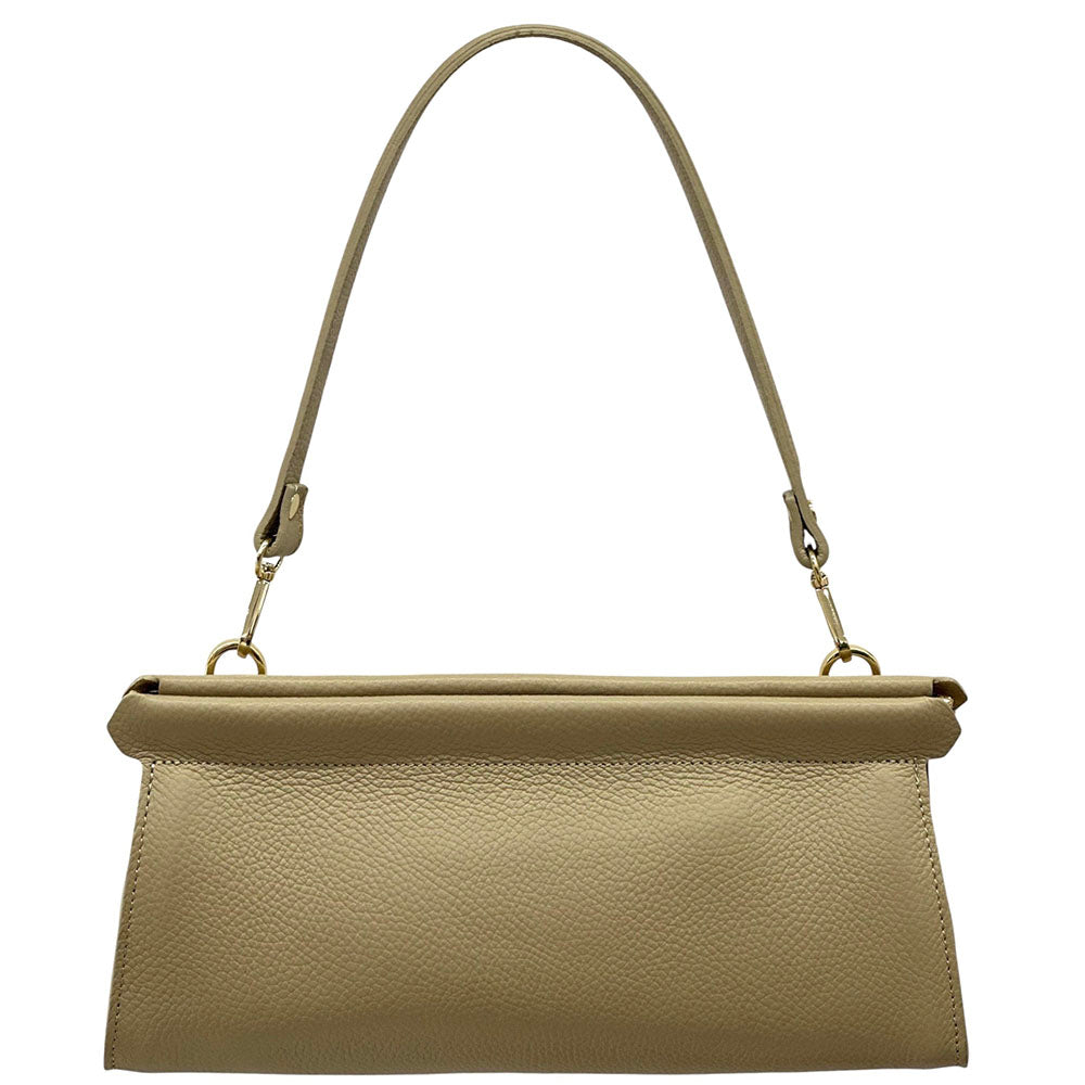 Eliora Italian Cow Leather Convertible Baguette Bag