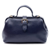 Valeria Italian Leather Doctor Frame Top Handle Bag