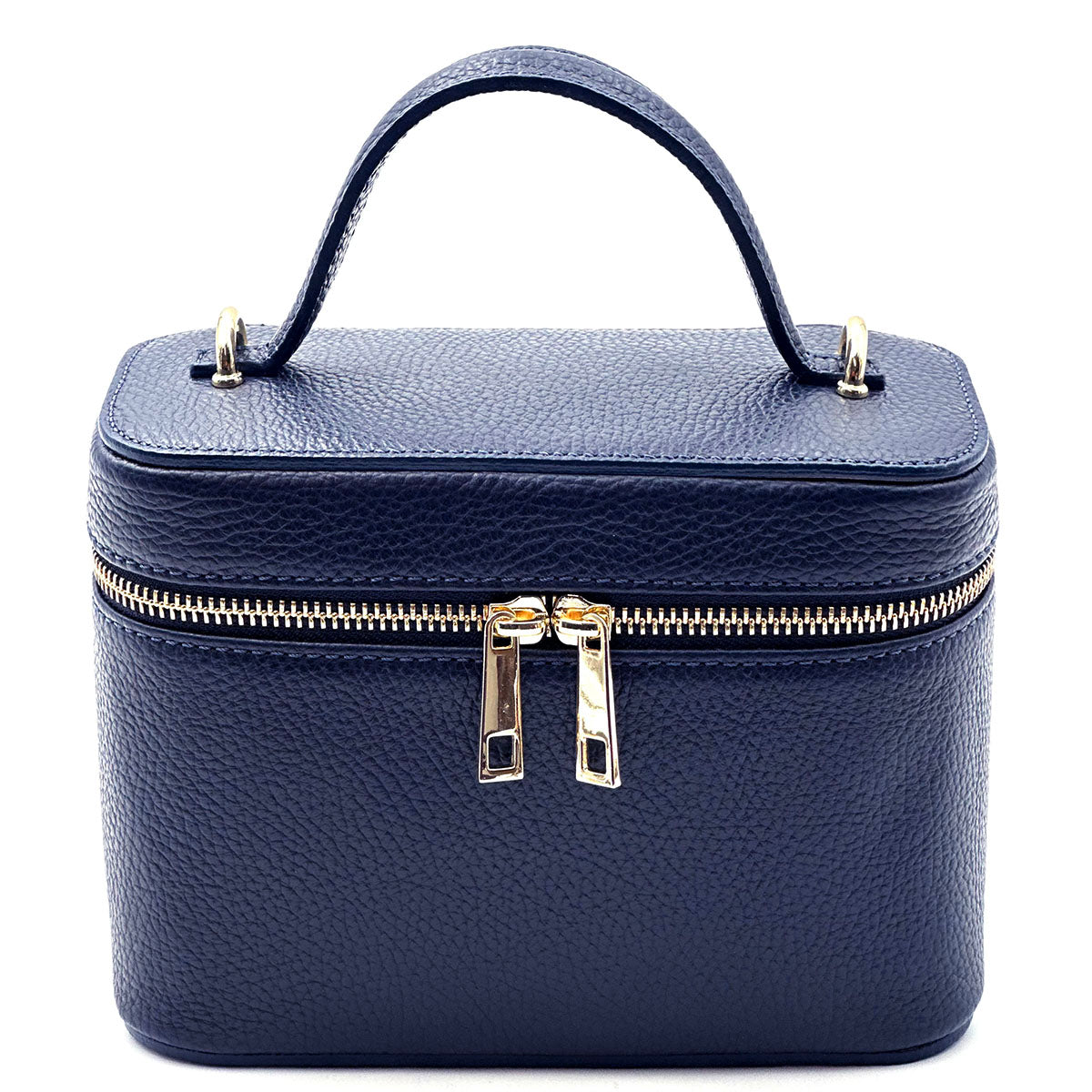 Marzia Structured Italian Leather Vanity & Crossbody Bag