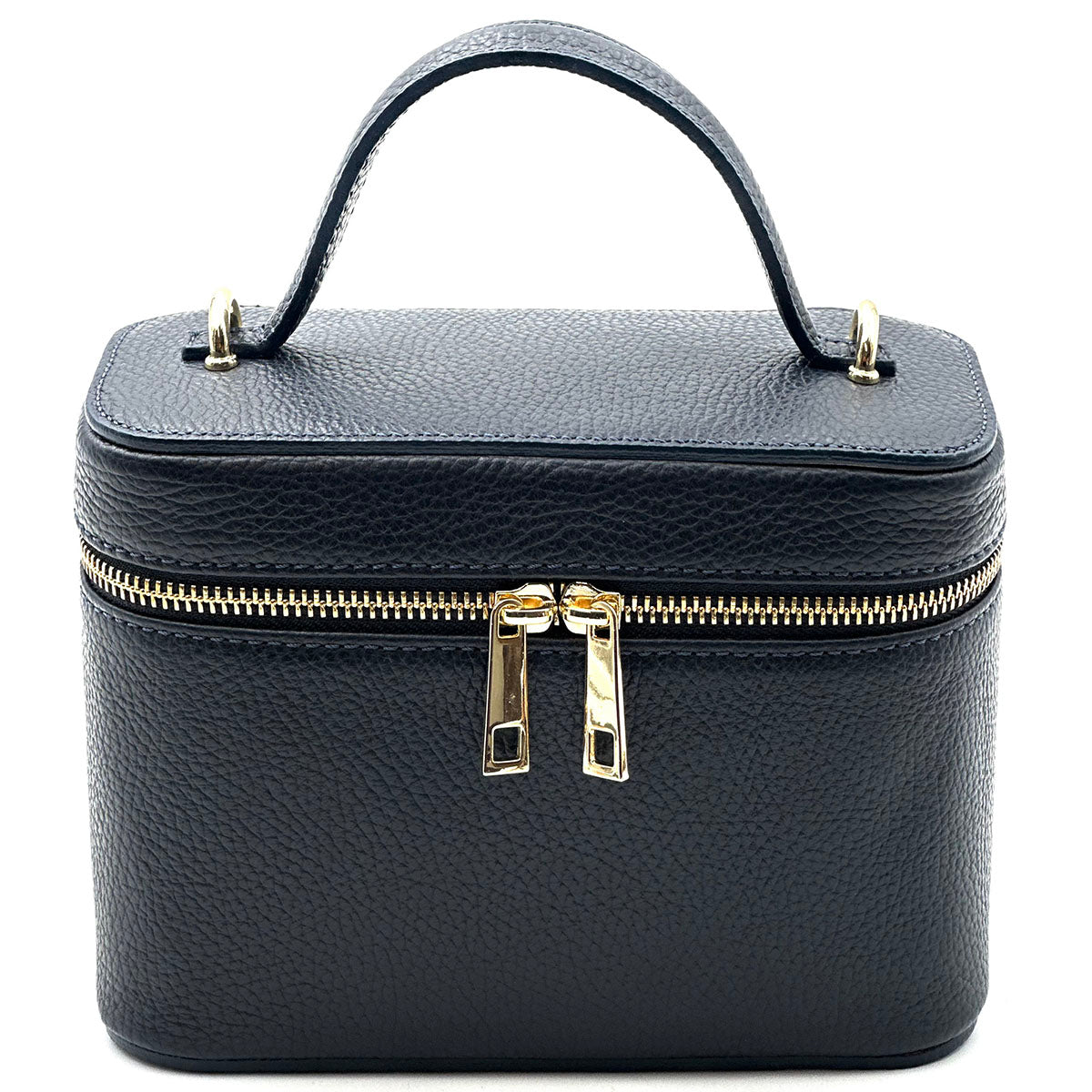 Marzia Structured Italian Leather Vanity & Crossbody Bag
