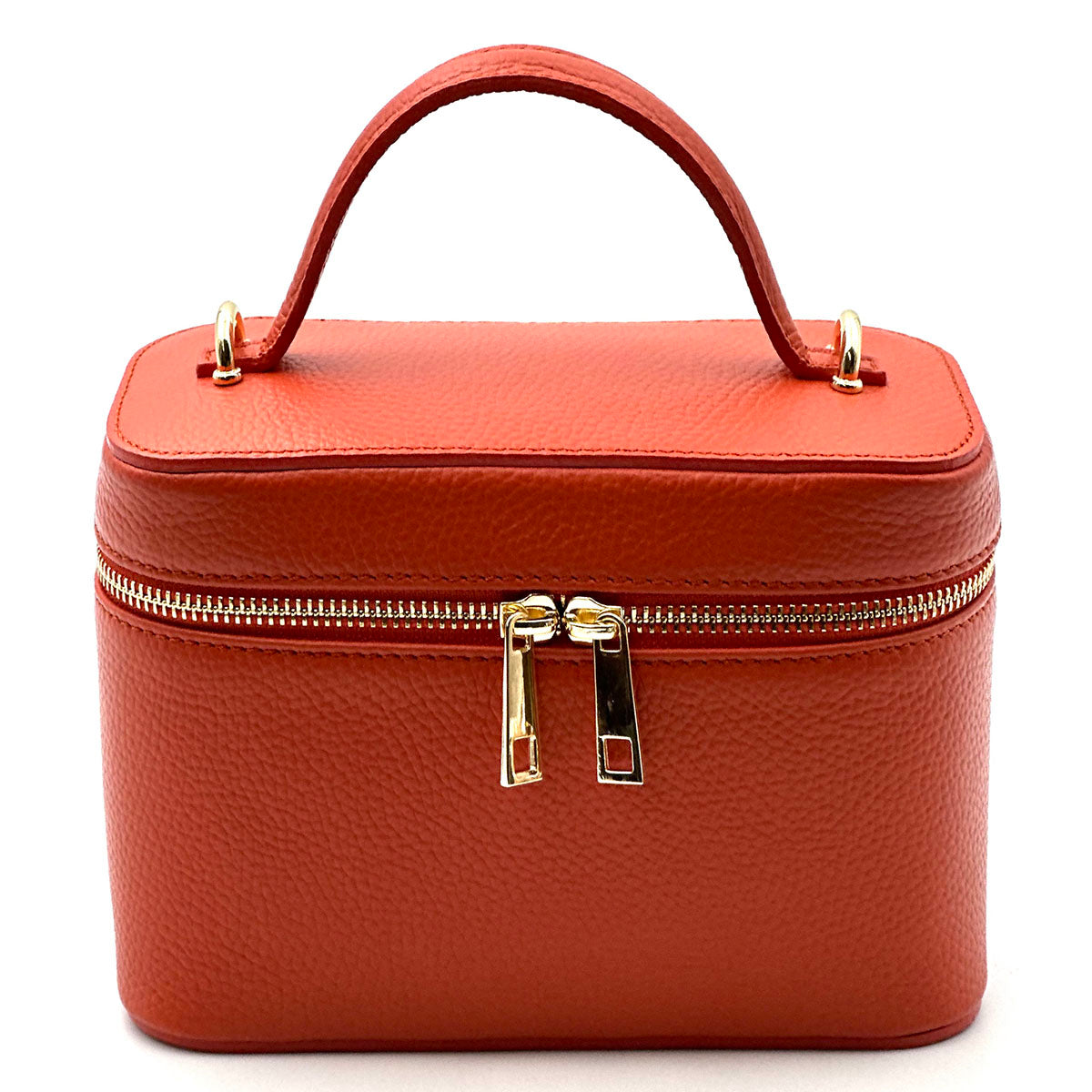 Marzia Structured Italian Leather Vanity & Crossbody Bag