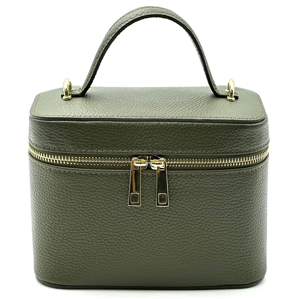 Marzia Structured Italian Leather Vanity & Crossbody Bag