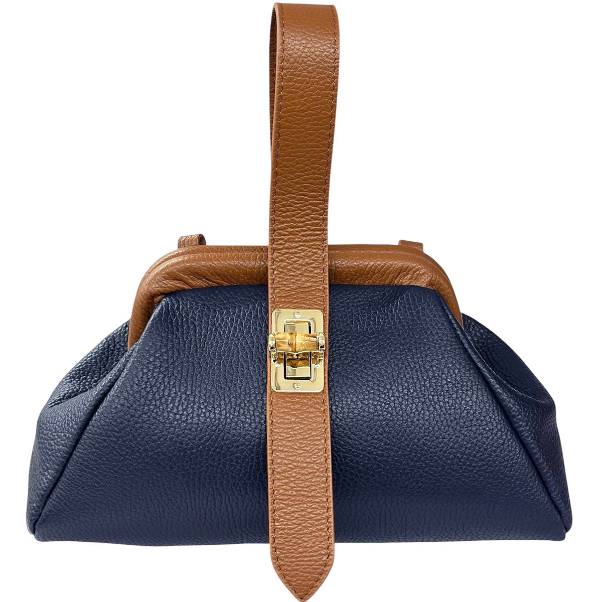 Lavinia Italian Leather Frame Shoulder Bag