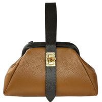 Lavinia Italian Leather Frame Shoulder Bag