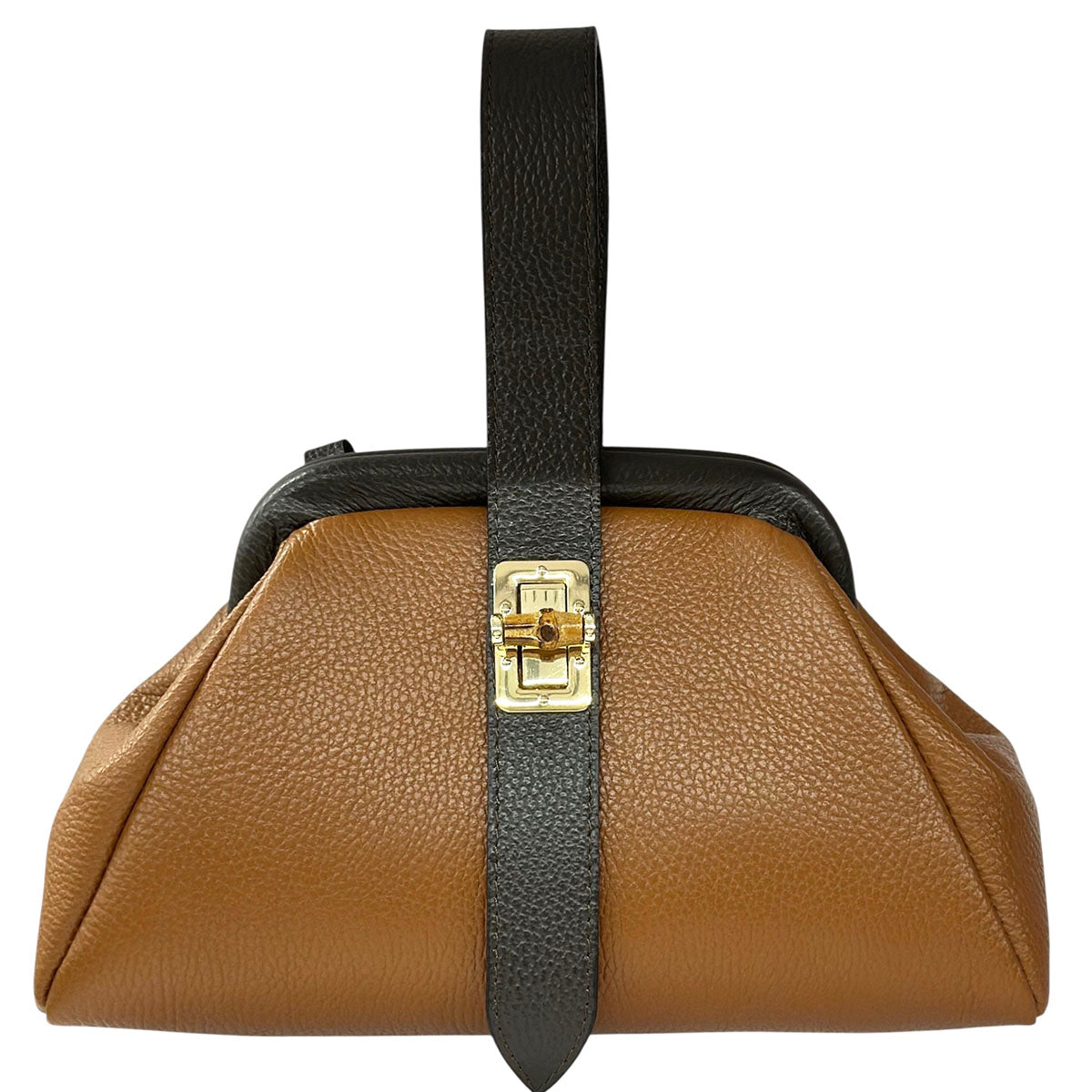 Lavinia Italian Leather Frame Shoulder Bag