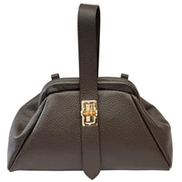 Lavinia Italian Leather Frame Shoulder Bag