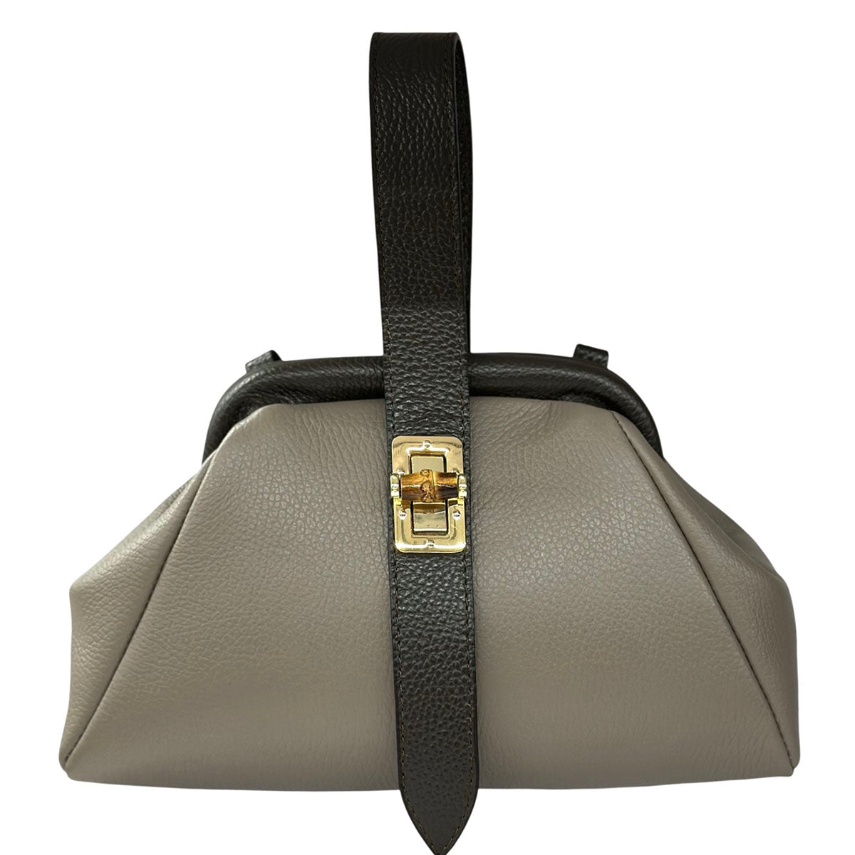 Lavinia Italian Leather Frame Shoulder Bag