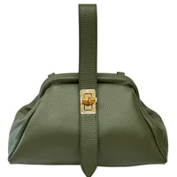 Lavinia Italian Leather Frame Shoulder Bag