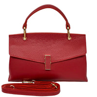 Casimira Italian Leather Envelope Top Handle Bag