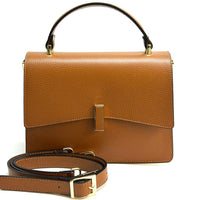 Flaminia Structured Italian Cow Leather Handbag