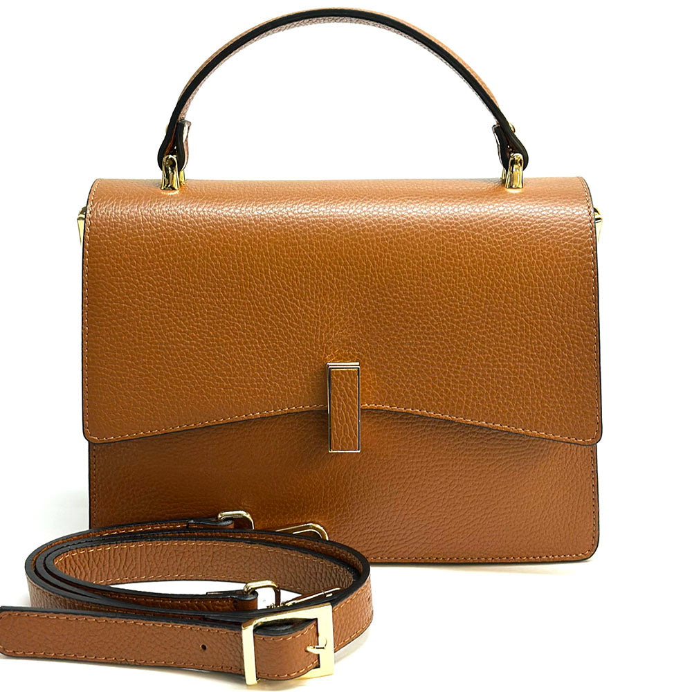 Flaminia Structured Italian Cow Leather Handbag