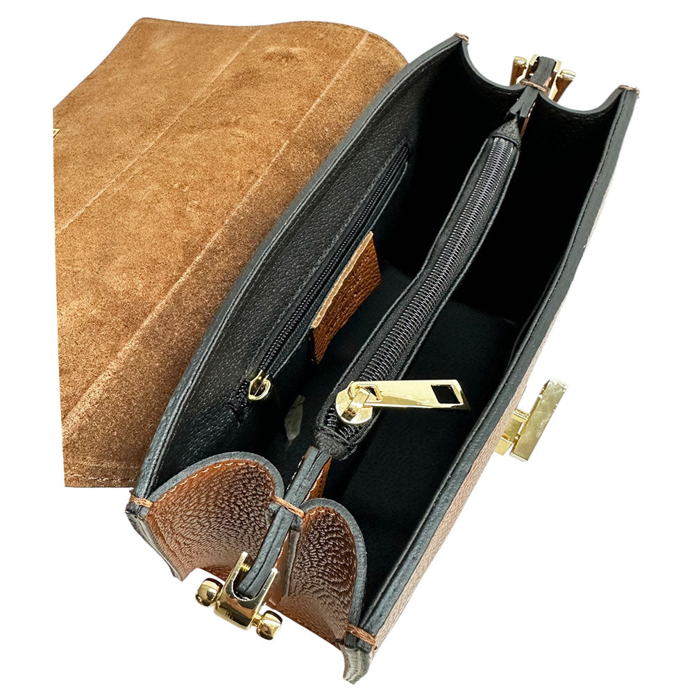 Flaminia Structured Italian Cow Leather Handbag