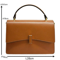 Flaminia Structured Italian Cow Leather Handbag