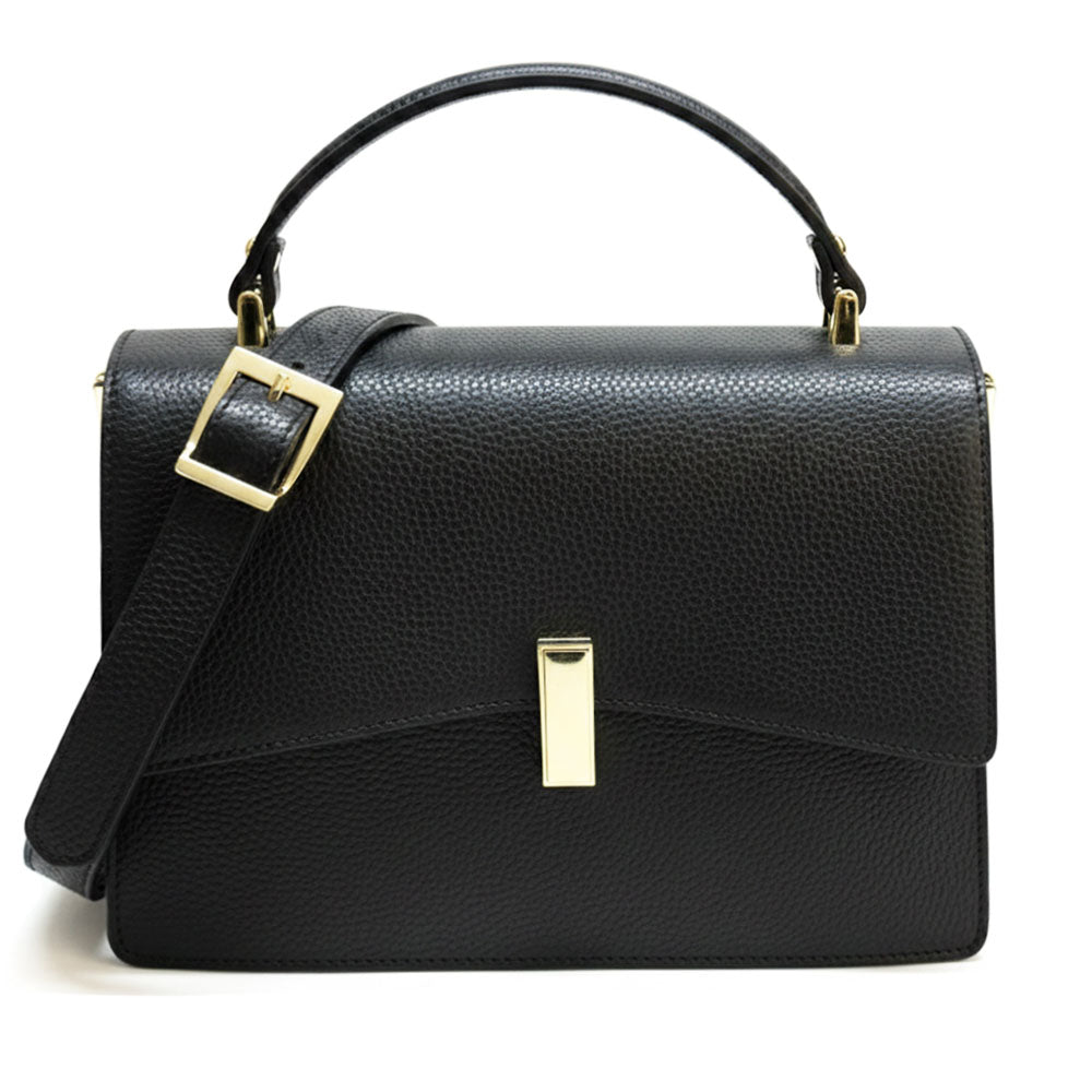 Flaminia Structured Italian Cow Leather Handbag