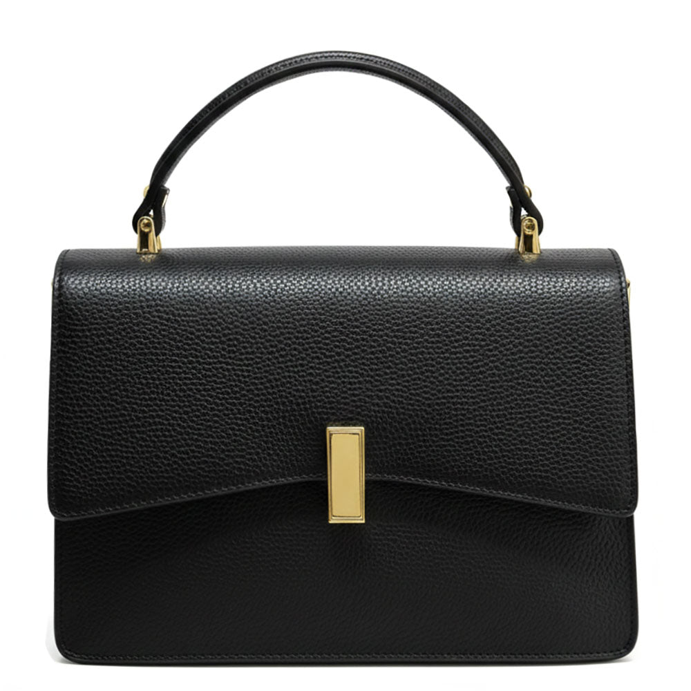 Flaminia Structured Italian Cow Leather Handbag