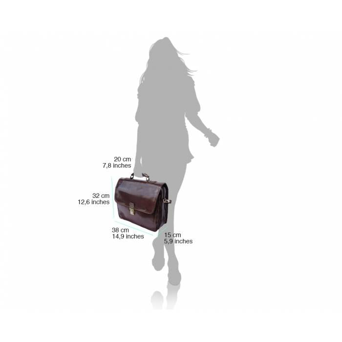 Dimensions of spacious satchel bags for men