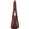 Gianna dark red leather handbag side view