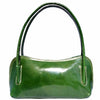 Gianna green leather handbag front view