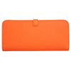 Camilla Italian Leather Coin Purse in Orange - Front View