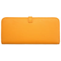 Camilla Italian Leather Coin Purse in Yellow - Front View