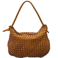 Monica Woven Italian Leather Hobo Bag