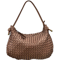 Monica Woven Italian Leather Hobo Bag
